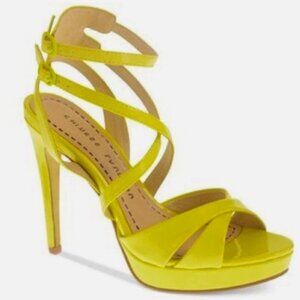 Women's Yellow Chinese Laundry Highlight Strappy Platform Dress Sandals Size 9M